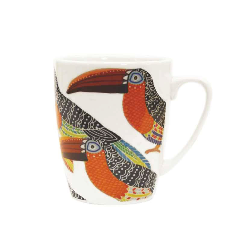 Paradise Birds Toucans Oak Mug