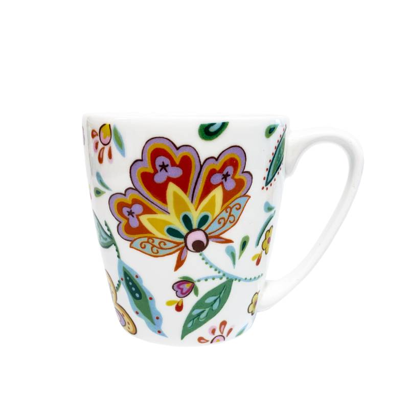 Hippie Florals Retro Pink Acorn Mug