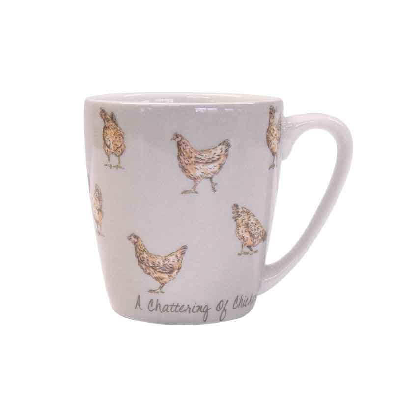 The In Crowd A Chattering of Chickens Acorn Mug