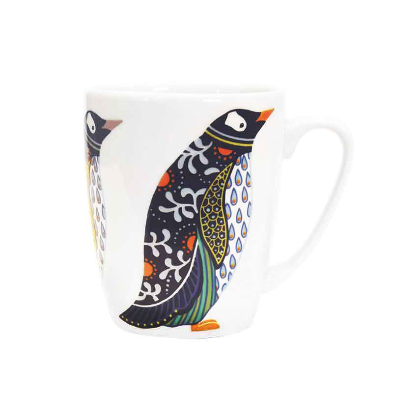 Paradise Birds Penguin Oak Mug