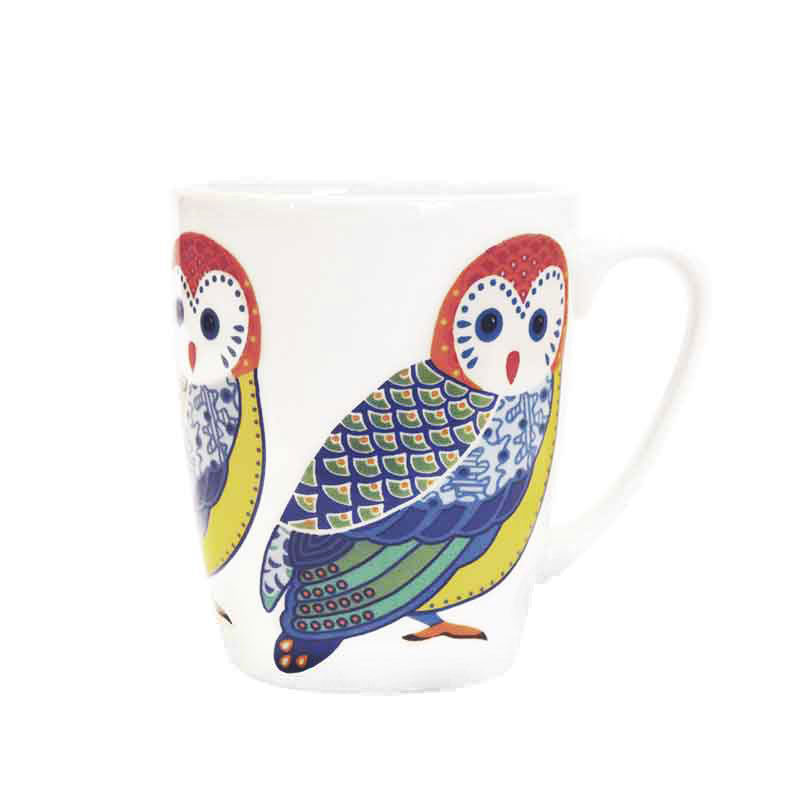 Paradise Birds Owl Oak Mug