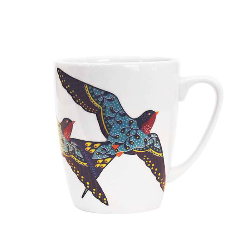 Paradise Birds Swallow Oak Mug