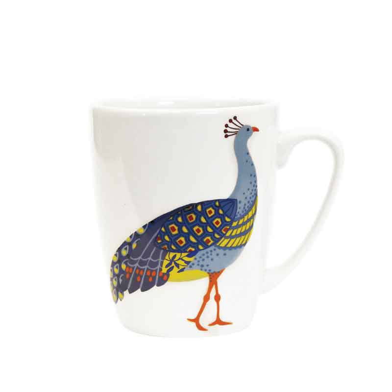 Paradise Birds Peacock Oak Mug