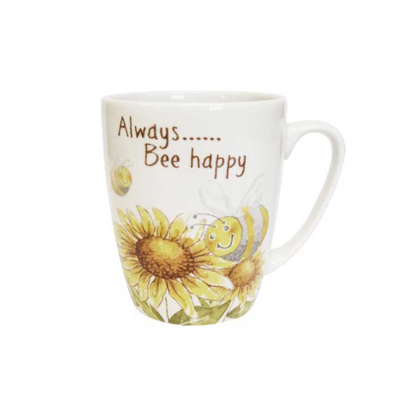 Ray of Sunshine Bee Happy Oak Mug