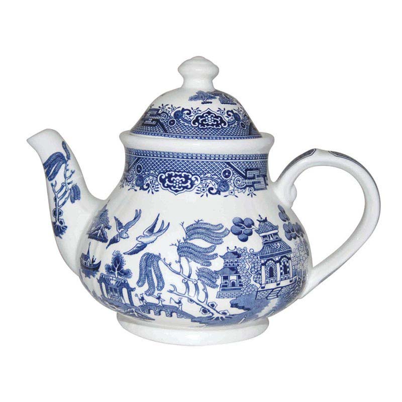Churchill China Blue Willow Georgian Covered Sugar Bowl with Lid 