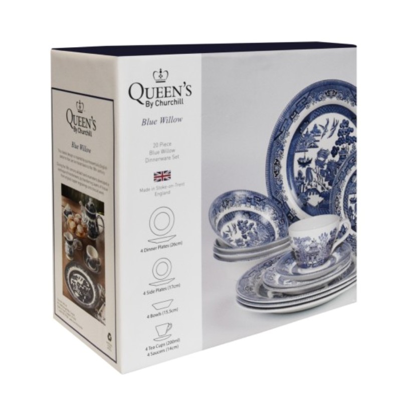 Blue Willow 20pc Dinner Set