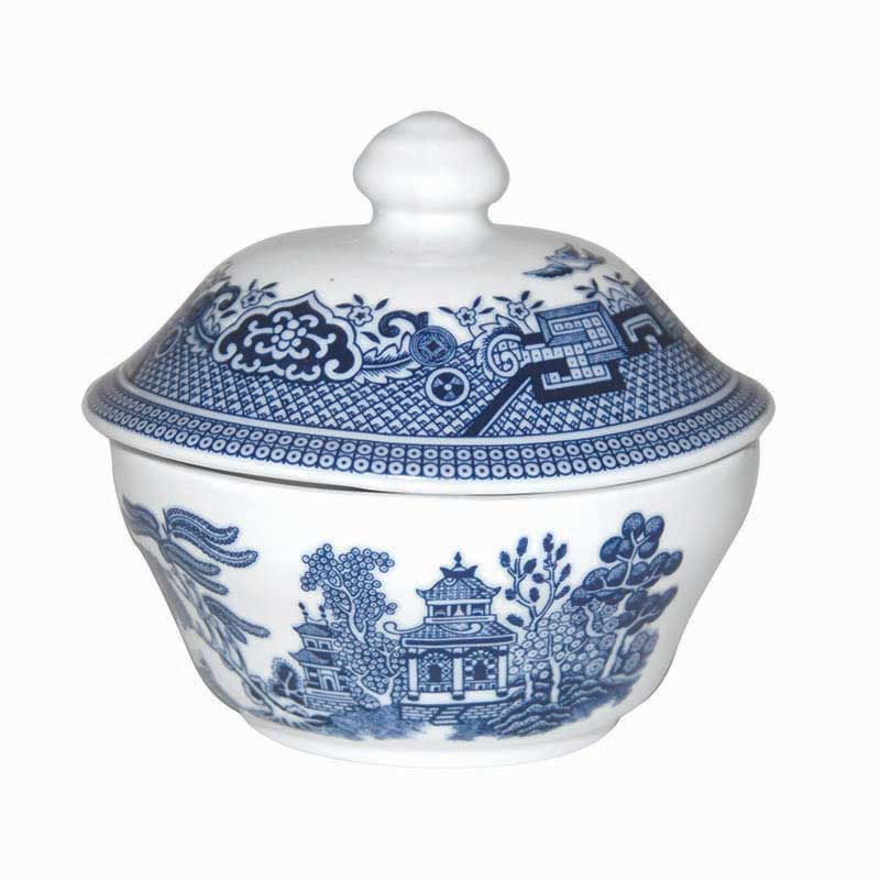 Blue Willow Covered Sugar Bowl