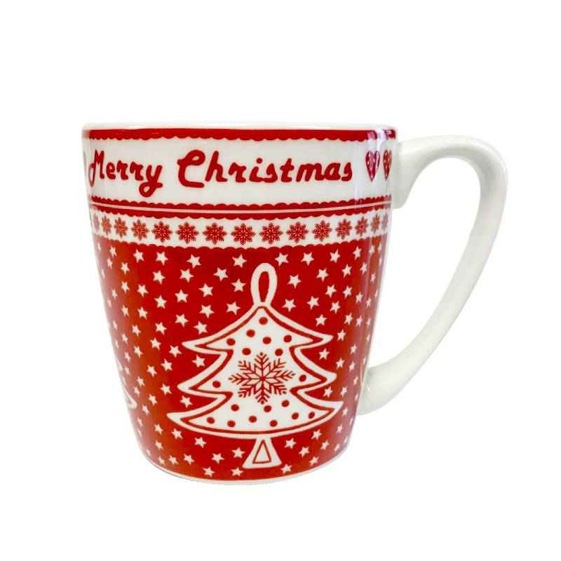 Christmas Trees Red Acorn Mug